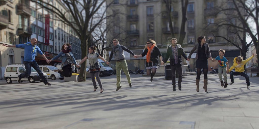 team jump avec flou